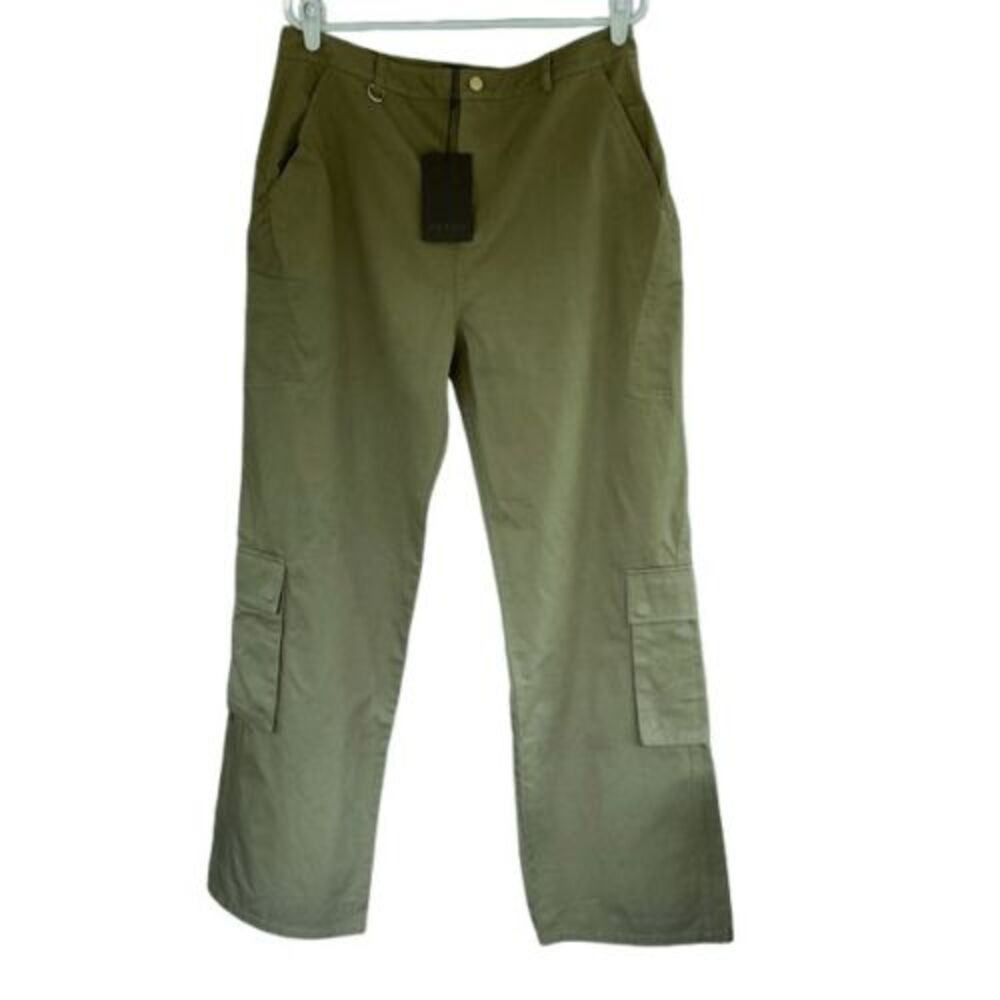 NWT JGR & STN Olive Green High Rise Wide Leg Cargo Pants US 14 AU 14 EU 32 - Picture 11 of 11